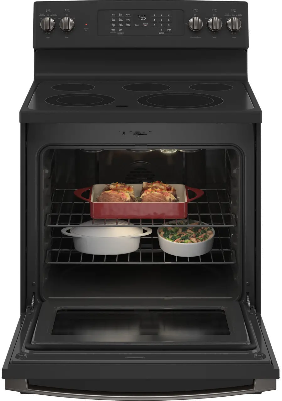 JB735FPDS GE 30 Inch Electric Range with Convection and Air Fry - 5.3 cu. ft. Black Slate-2