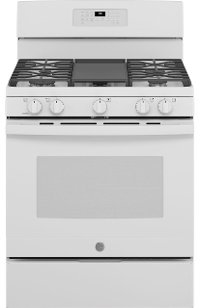JGB660DPWW GE 30 Inch Gas Range with Griddle - 5 cu. ft., White-2