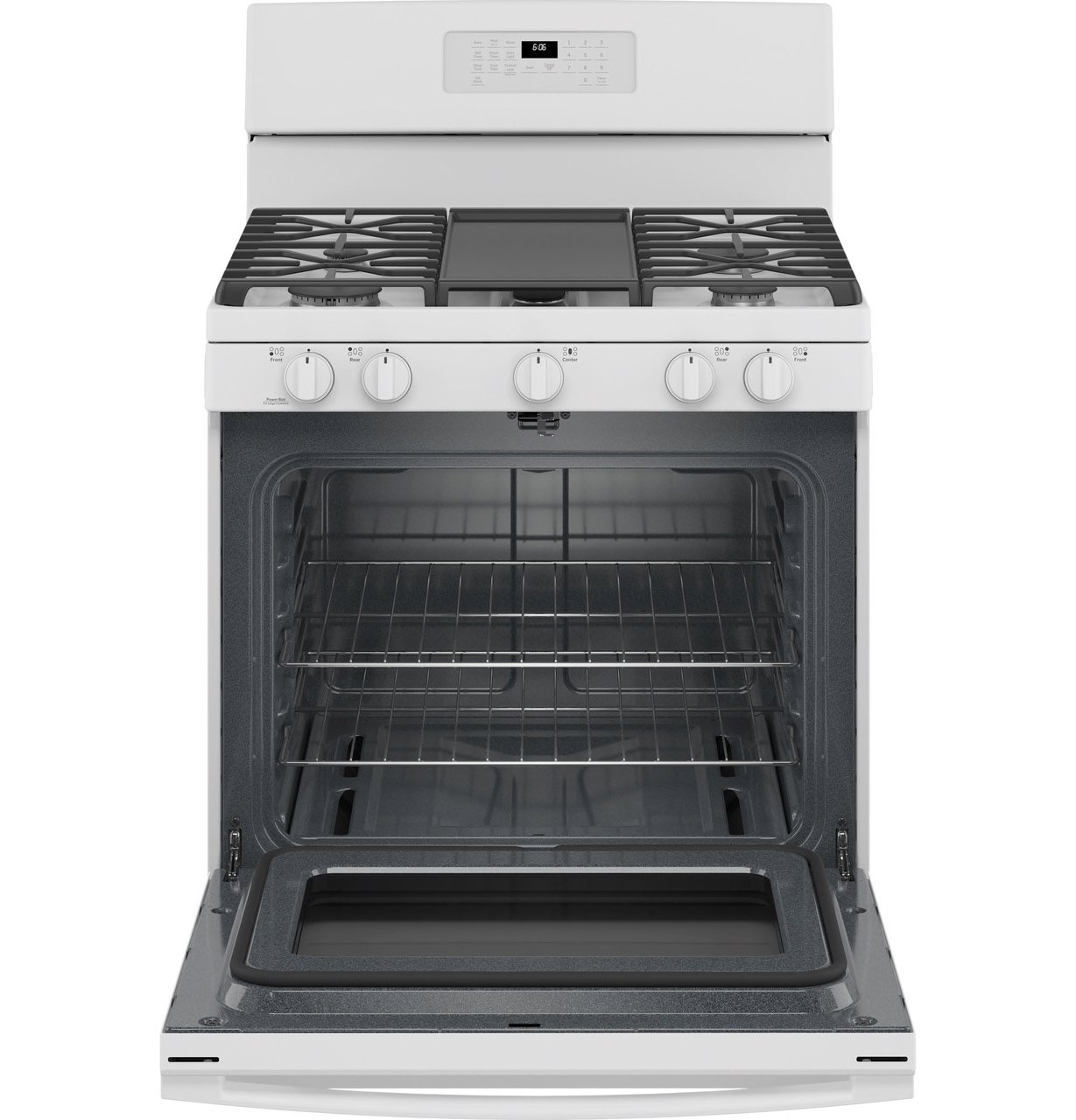 JGB660DPWW GE 30 Inch Gas Range with Griddle - 5 cu. ft., White-3