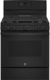 JGB660DPBB GE 30 Inch Gas Range with Griddle - 5 cu. ft., Black