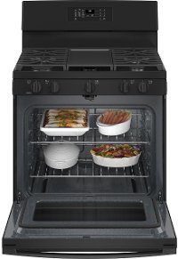 JGB660DPBB GE 30 Inch Gas Range with Griddle - 5 cu. ft., Black-2