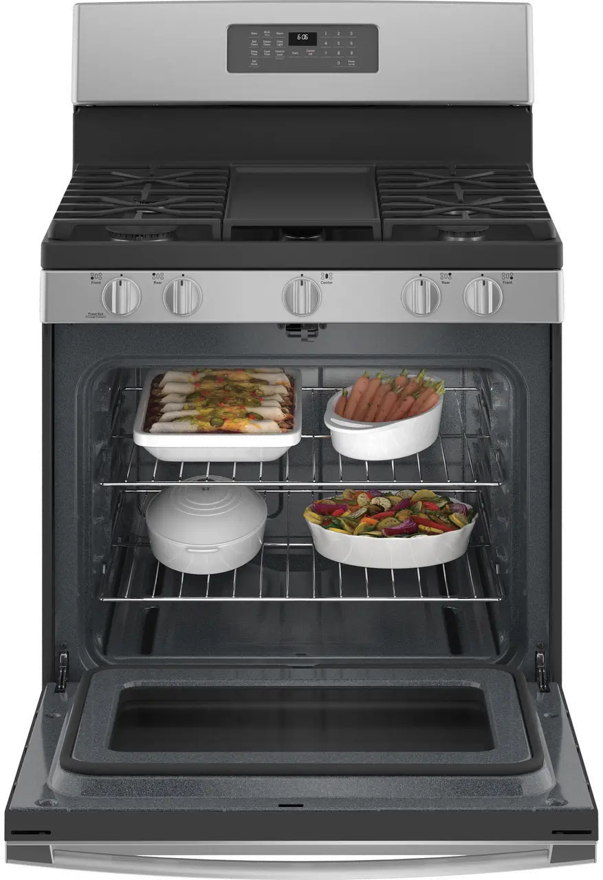 JGB660SPSS GE 30 Inch Gas Range with Griddle - 5 cu. ft., Stainless Steel-2