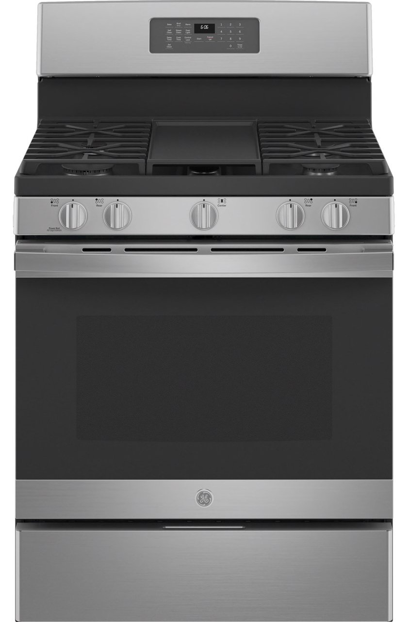 JGB660YPFS GE 30 Inch Gas Range with Griddle - 5 cu. ft., Fingerprint Resistant Stainless Steel-2