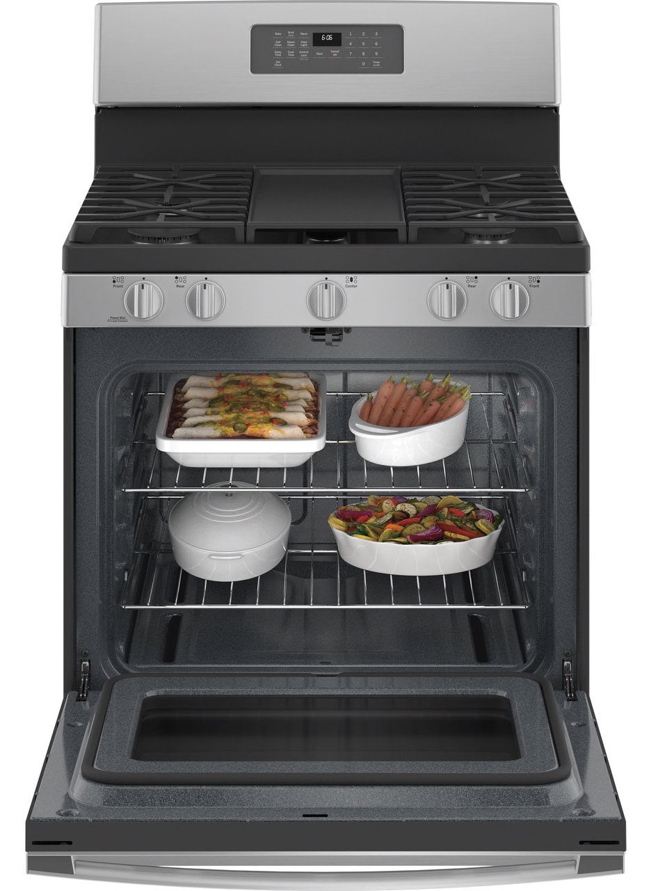 JGB660YPFS GE 30 Inch Gas Range with Griddle - 5 cu. ft., Fingerprint Resistant Stainless Steel-4