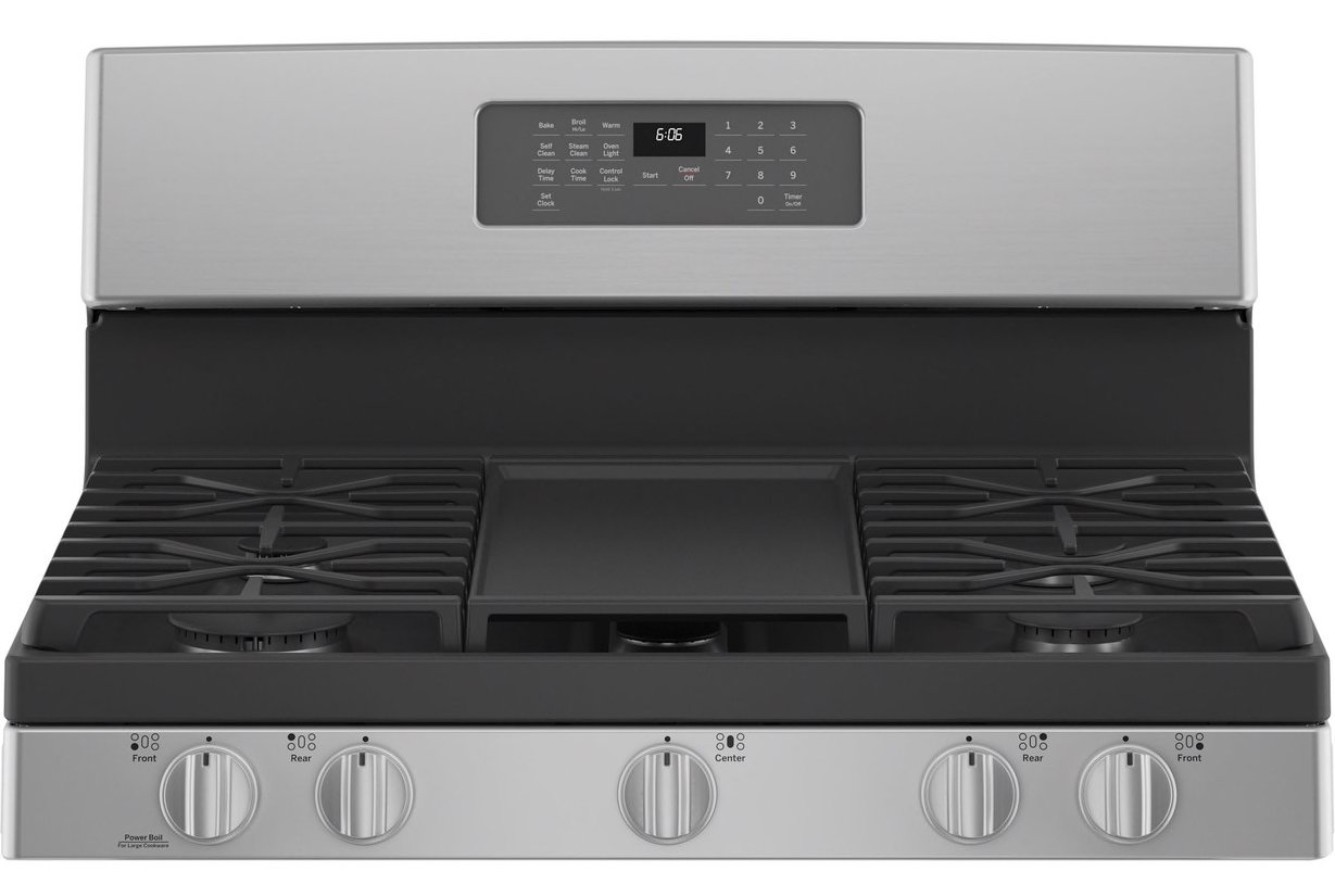 JGB660YPFS GE 30 Inch Gas Range with Griddle - 5 cu. ft., Fingerprint Resistant Stainless Steel-5