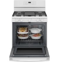 JGB735DPWW GE 30 Inch Gas Range with Convection and Air Fry - 5 cu. ft. White-4