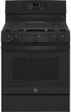 JGB735DPBB GE 30 Inch Gas Range with Convection and Air Fry - 5 cu. ft. Black