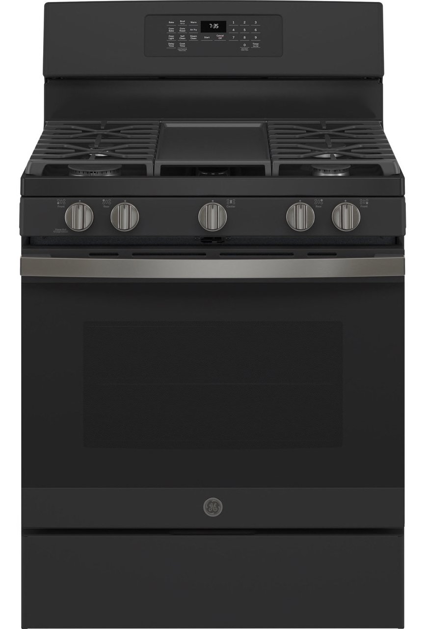 JGB735FPDS GE 30 Inch Gas Range with Convection and Air Fry - 5 cu. ft. Black Slate-1