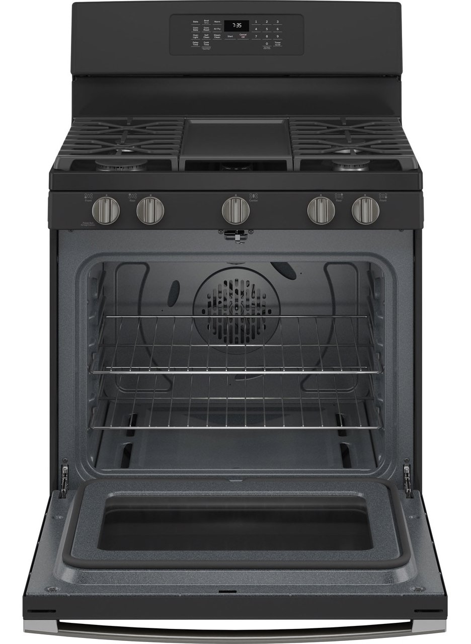 JGB735FPDS GE 30 Inch Gas Range with Convection and Air Fry - 5 cu. ft. Black Slate-3