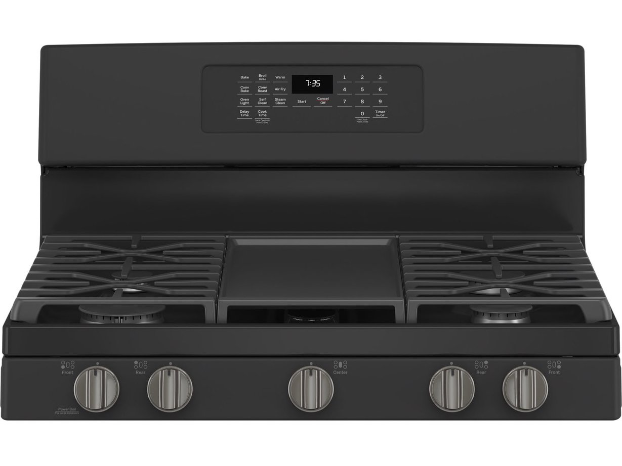 JGB735FPDS GE 30 Inch Gas Range with Convection and Air Fry - 5 cu. ft. Black Slate-4