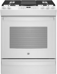 JGS760DPWW GE 30 Inch Slide In Gas Range with Convection and Air Fry - 5.6 cu. ft. White