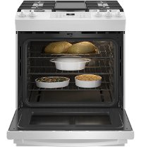 JGS760DPWW GE 30 Inch Slide In Gas Range with Convection and Air Fry - 5.6 cu. ft. White-2