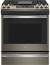 JGS760EPES GE 30 Inch Slide In Gas Range with Convection and Air Fry - 5.6 cu. ft. Fingerprint Resistant Slate