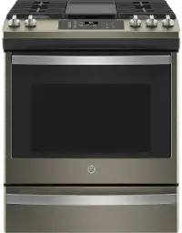 JGS760EPES GE 30 Inch Slide In Gas Range with Convection and Air Fry - 5.6 cu. ft. Fingerprint Resistant Slate