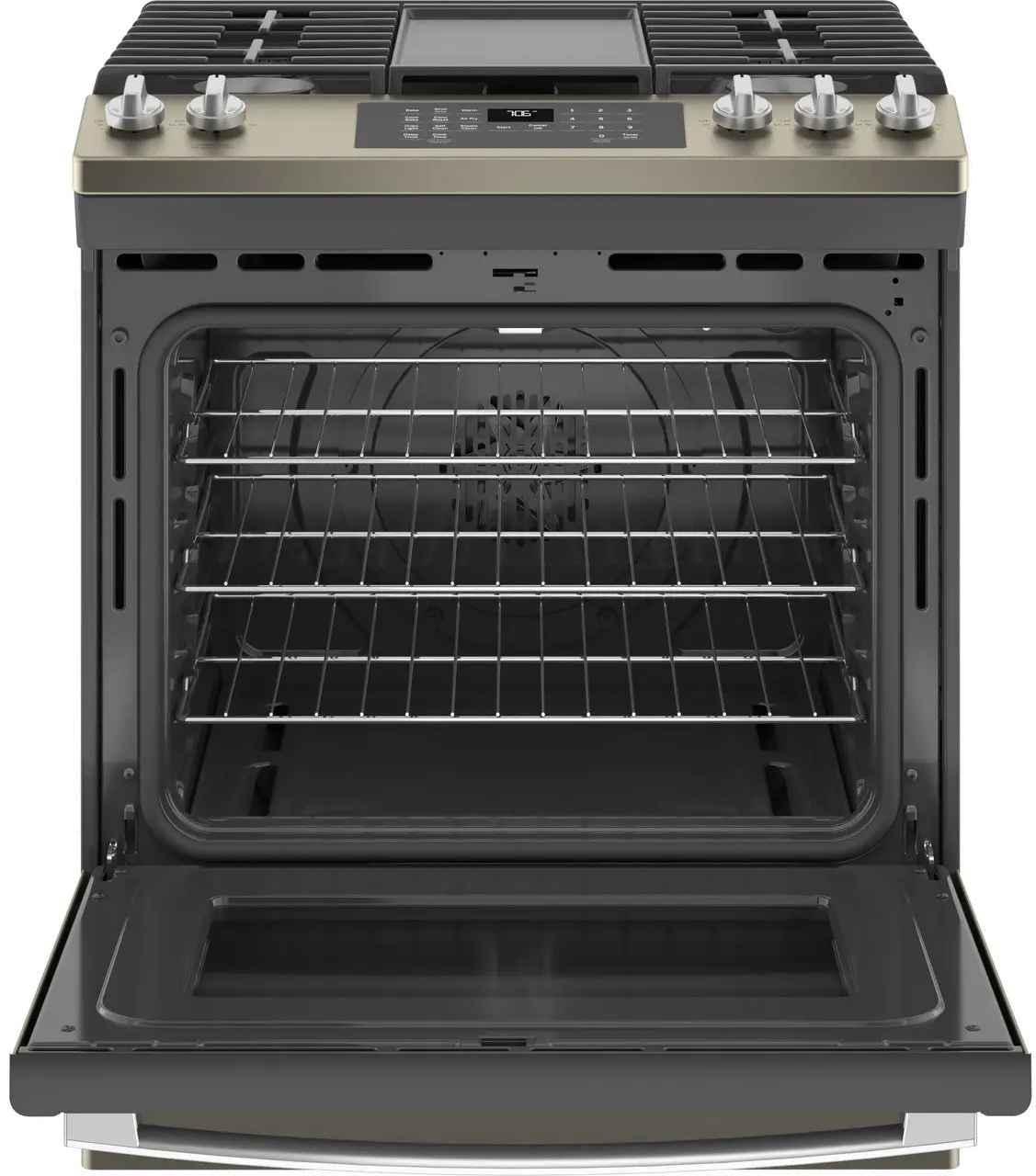 JGS760EPES GE 30 Inch Slide In Gas Range with Convection and Air Fry - 5.6 cu. ft. Fingerprint Resistant Slate-2
