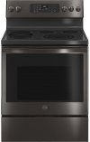 PB935BPTS GE Profile Smart Electric Range with Convection Oven and Air Fry - 30 Inch, 5.3 cu. ft. Black Steel