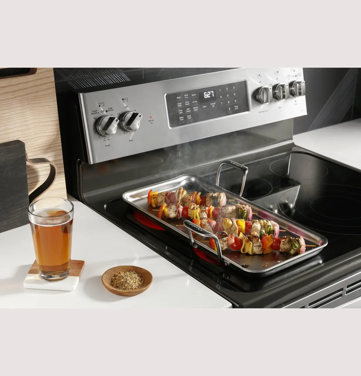 PB935BPTS GE Profile Smart Electric Range with Convection Oven and Air Fry - 30 Inch, 5.3 cu. ft. Black Steel-5