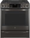 PGS930BPTS GE Profile 30 Inch Slide In Smart Gas Range with Convection - 5.3 cu. ft. Black Stainless Steel