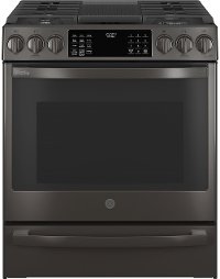PGS930BPTS GE Profile 30 Inch Slide In Smart Gas Range with Convection - 5.3 cu. ft. Black Stainless Steel