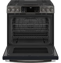 PGS930BPTS GE Profile 30 Inch Slide In Smart Gas Range with Convection - 5.3 cu. ft. Black Stainless Steel-5