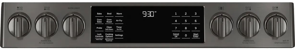 PGS930BPTS GE Profile 30 Inch Slide In Smart Gas Range with Convection - 5.3 cu. ft. Black Stainless Steel-6