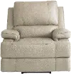 Parker Flax Beige Leather Power Recliner
