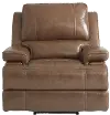 Clearance Parker Umber Brown Leather Power Recliner