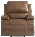 Parker Umber Brown Leather Power Recliner