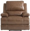 Umber Brown Leather Power Recliner - Parker