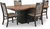Contemporary Dark Brown 5 Piece Dining Room Set - Draven