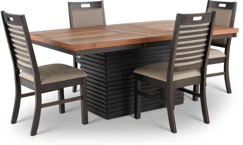 Draven Contemporary Dark Brown 5 Piece, Contemporary Dining Room Sets For 4