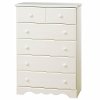 11411 White Wash 5-drawer Chest- Summer Breeze