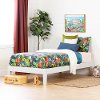 12473 Twin White Platform Bed- Vito