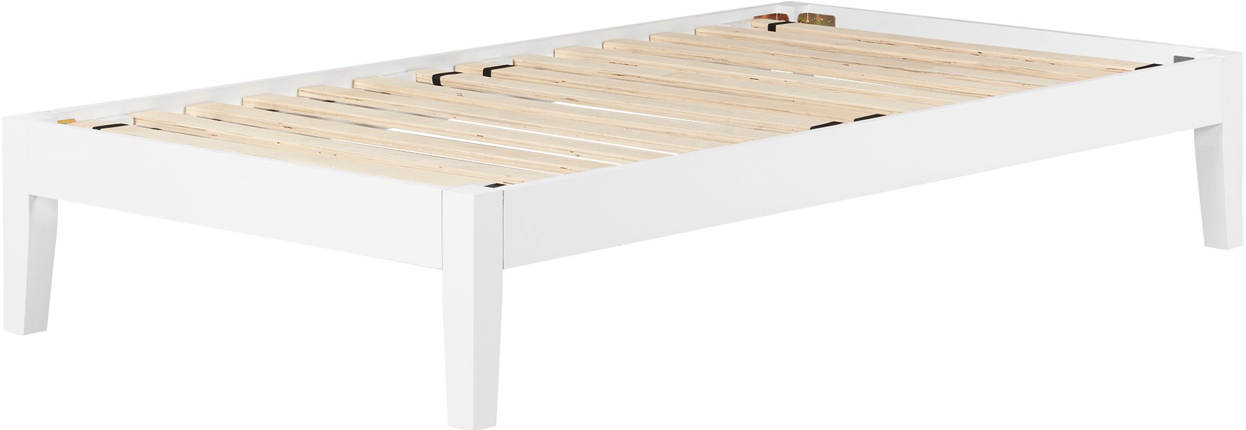 12473 Twin White Platform Bed- Vito-3