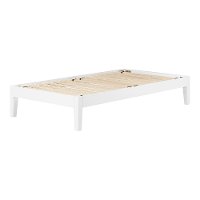 12473 Twin White Platform Bed- Vito-3