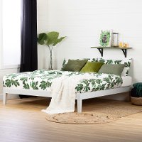12476 King White Platform Bed- Vito