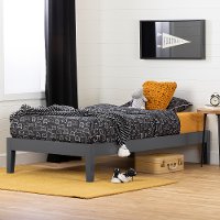 12477 Twin Gray Platform Bed- Vito