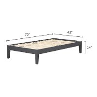 12477 Twin Gray Platform Bed- Vito-6