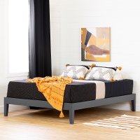 12478 Full Gray Platform Bed- Vito
