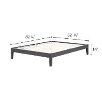 12479 Queen Gray Platform Bed- Vito-6