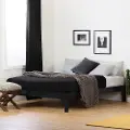 12483 Vito Queen Black Platform Bed - South Shore