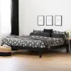 King Black Platform Bed- Vito