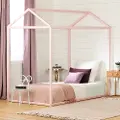 12517 Sweedi Twin Pink Wooden House Bed - South Shore