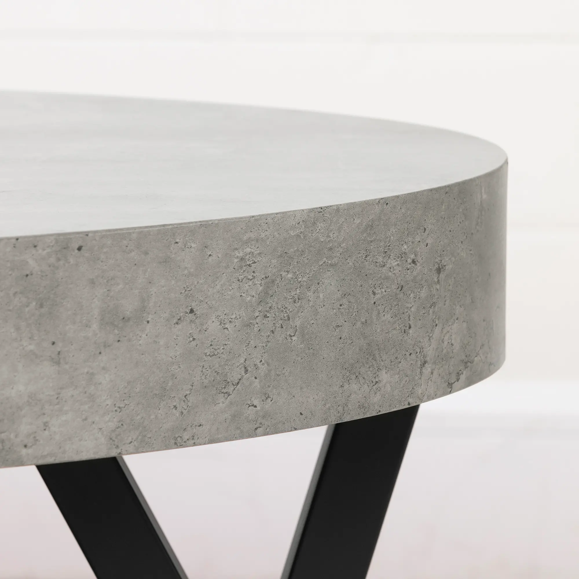 12668 City Life Concrete and Black Coffee Table-3