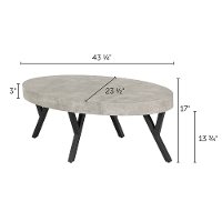12668 Concrete and Black Coffee Table - City Life-4