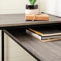 12799 Oak Camel L-Shaped Desk - Evane-2