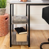 12799 Oak Camel L-Shaped Desk - Evane-3