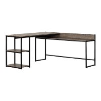 12799 Oak Camel L-Shaped Desk - Evane-5