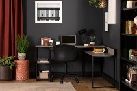 12799 Oak Camel L-Shaped Desk - Evane-6