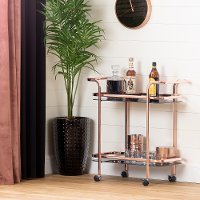 12878 Rose Gold Bar Cart- Maliza